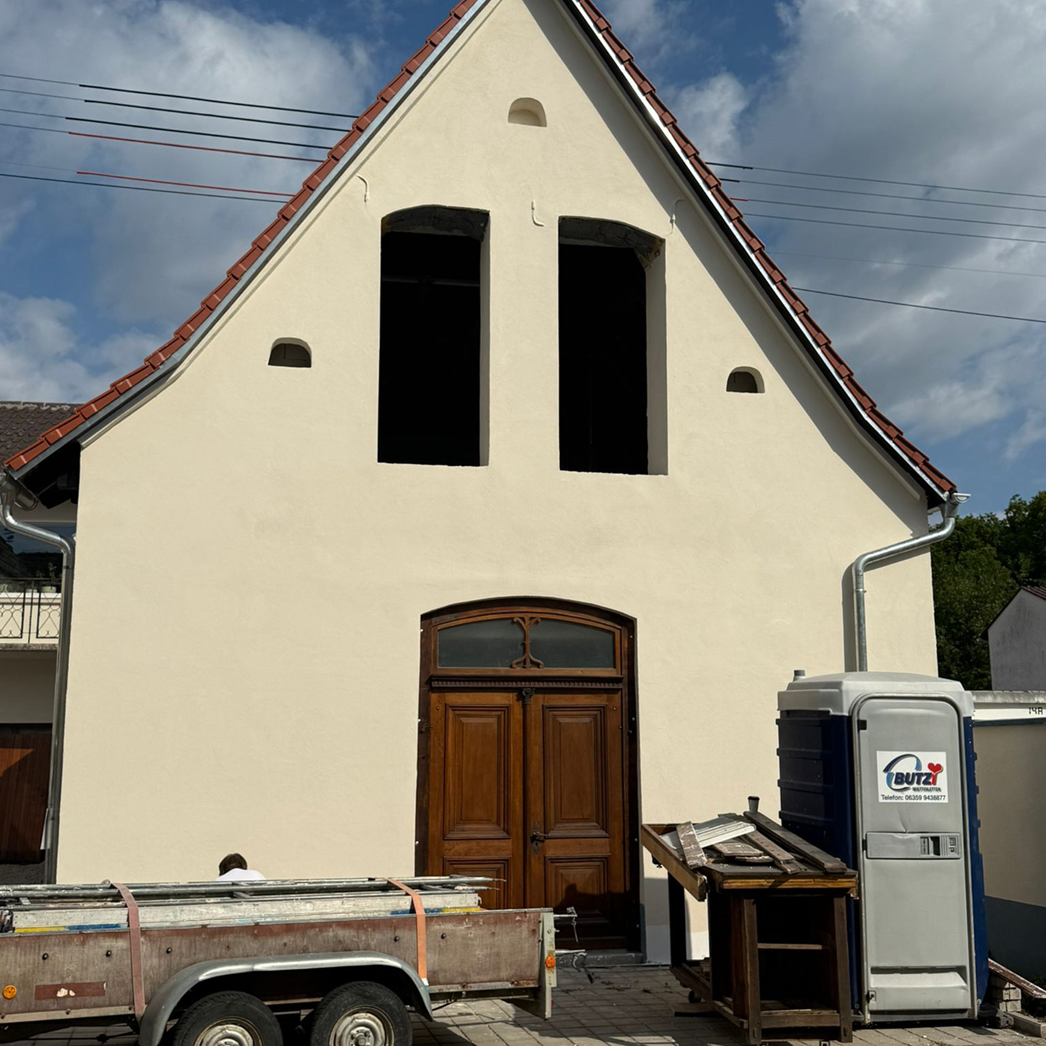 Historisches Gebäude neu verputzt